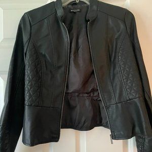 Baccini Black Leather Jacket, PM